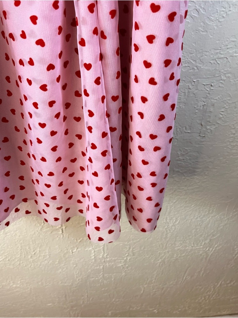 Eloquii Mesh Flocked Heart Print Bustier Mini Dress in Pink - Picture 10 of 15